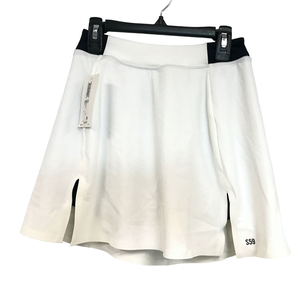 Splits59 Womens White Indigo Blake Regular Rise Techflex Skort Sz S $128 *STAINS